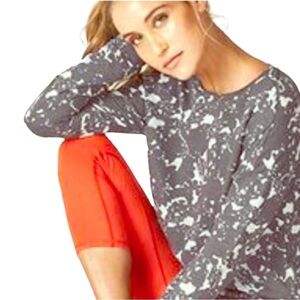 FABLETICS Grey Abstract Burnout Sweatshirt